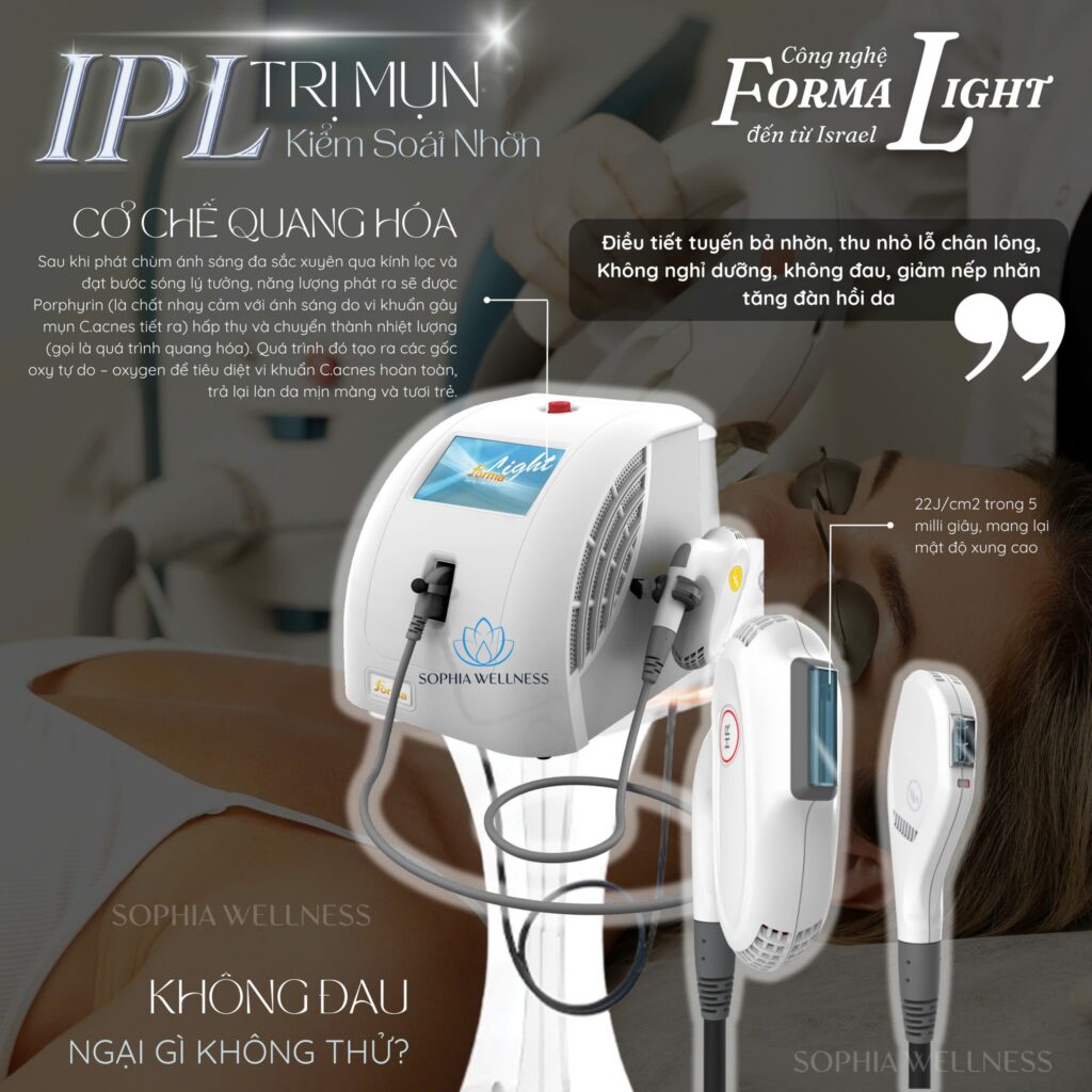 Điều trị mụn không xâm lấn cùng Công nghệ IPL – Không đau ngại gì không thử!