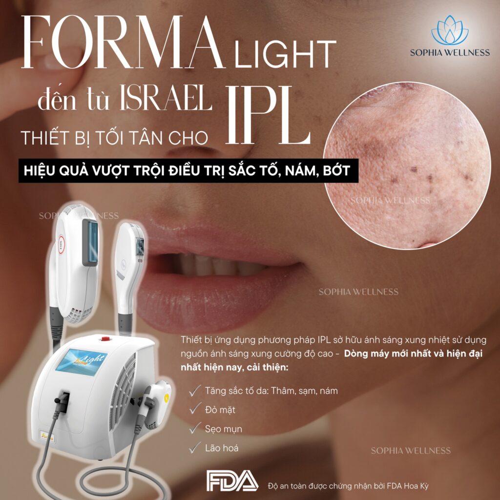 Thiết bị tối tân Forma Light đến từ Israel ứng dụng công nghệ IPL - hiệu quả vượt trội trong điều trị nám, sắc tố da