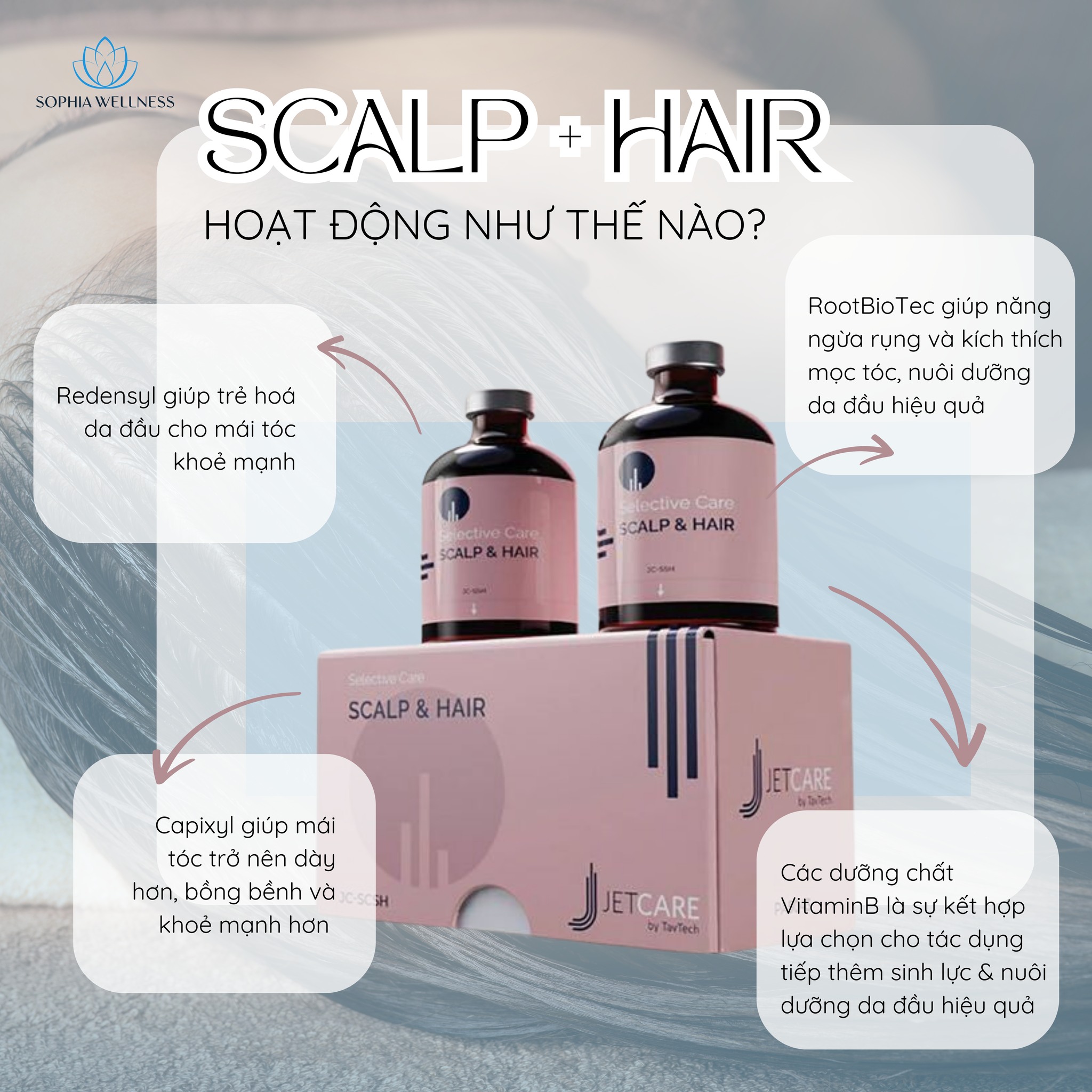 Hiệu quả cải thiện mái tóc từ liệu trình JETPEEL không xâm lấn kết hợp cùng bộ sản phẩm SELECTIVE CARE bậc nhất hiện nay