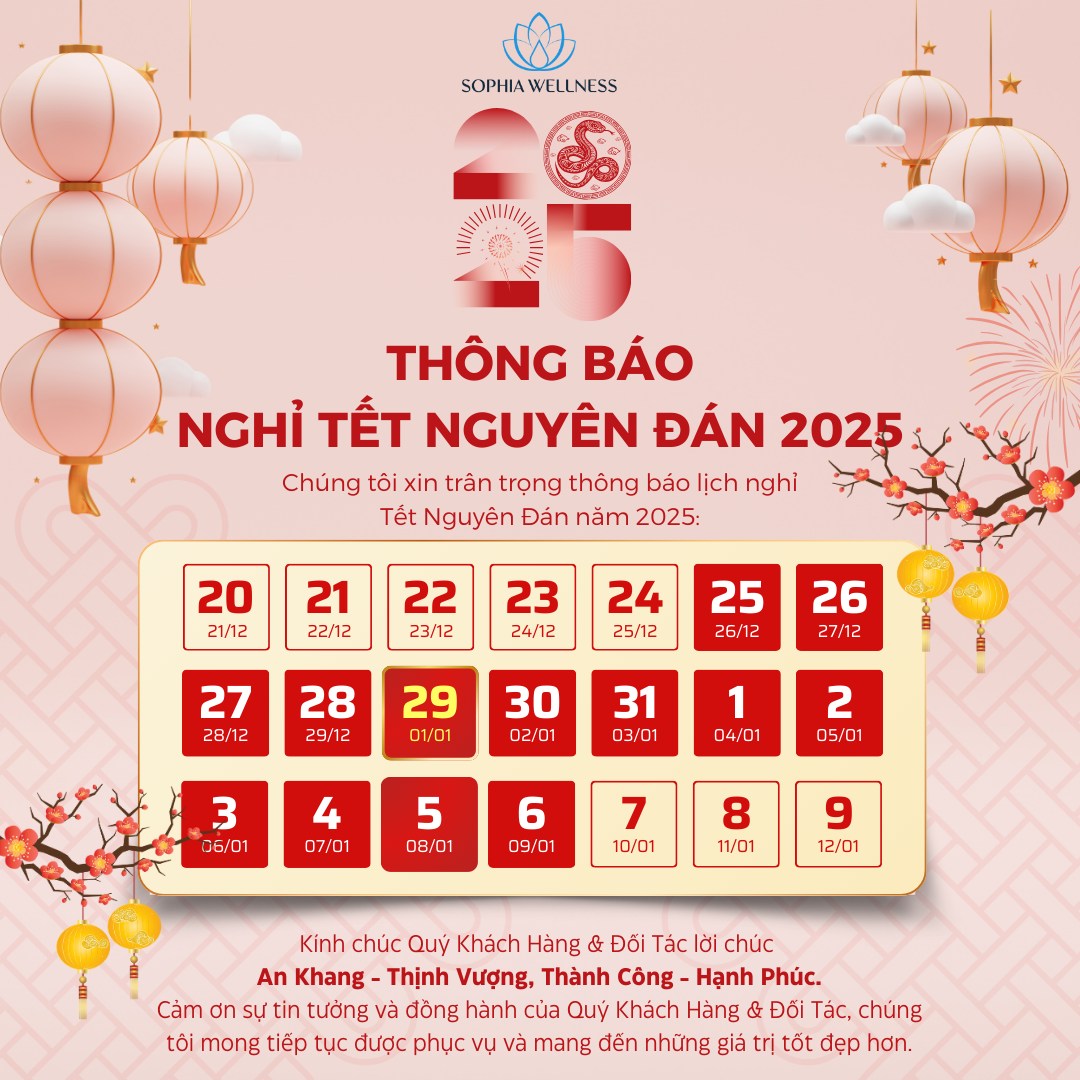 THÔNG BÁO LỊCH NGHỈ TẾT NGUYÊN ĐÁN 2025