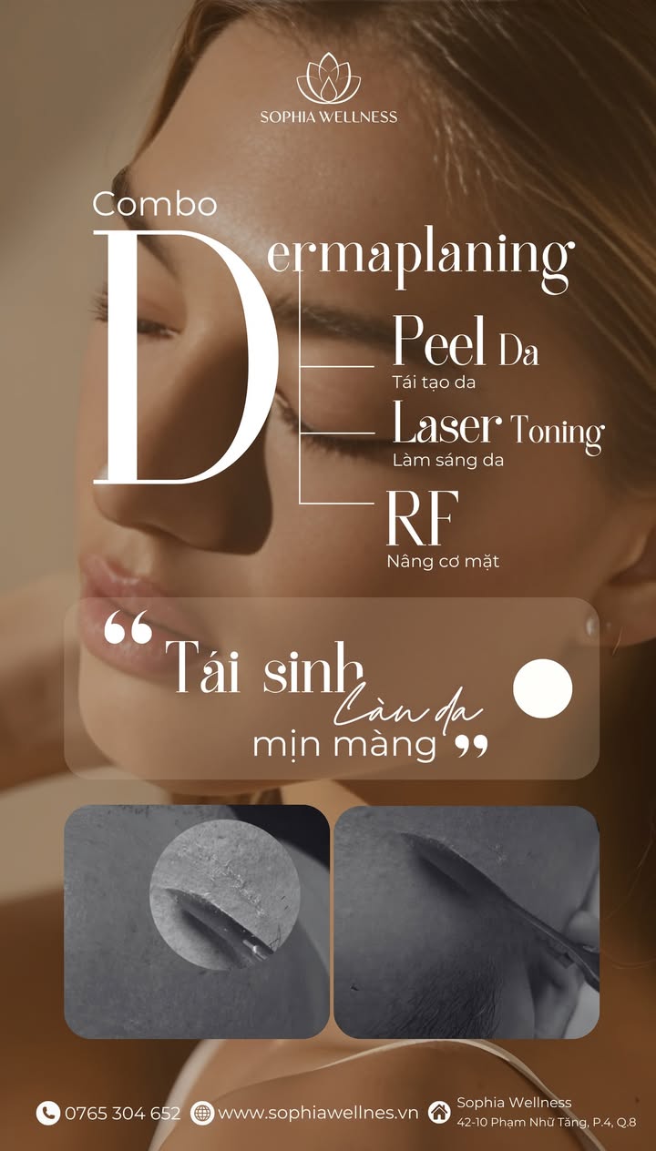 Da mịn như mơ, chẳng lo “LÔNG TƠ” với DERMAPLANING kết hợp PEEL - LASER TONING - RF